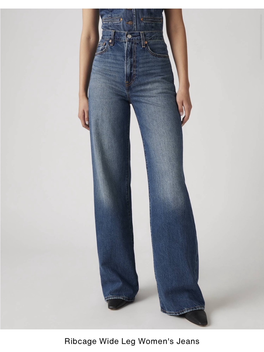 Levi’s Ribcage Wide Leg Jeans 28x34 - Picture 4 of 11